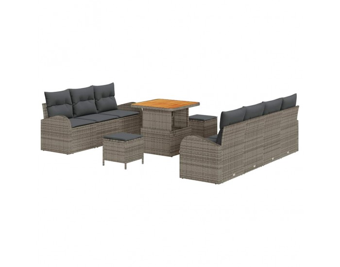 Sonata H Градински Софа Комплект 10 pcs Сив 80 x 80 x 71 cm