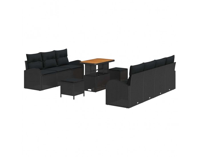 Sonata H Градински Софа Комплект 10 pcs Черно 90 x 55 x 71 cm