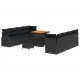 Sonata H Градински Софа Комплект 11 pcs Черно 80 x 80 x 71 cm