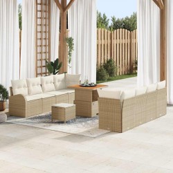Sonata H Градински Софа Комплект 11 pcs Бежов и кремав 80 x 80 x 71 cm - Canapele și bănci de grădină