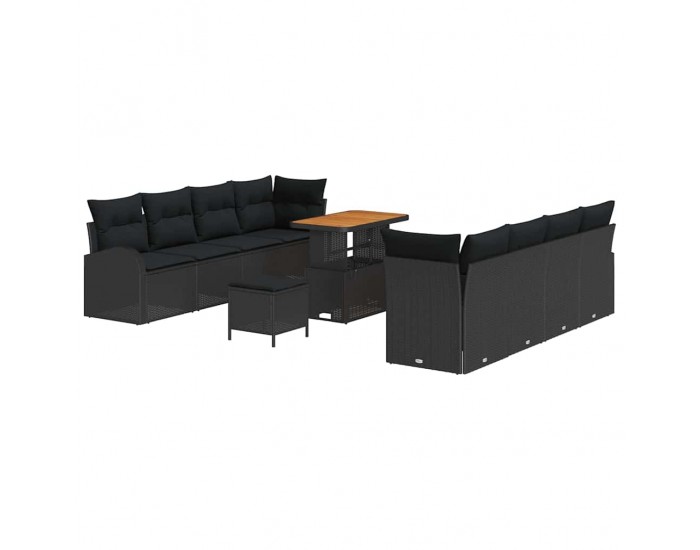 Sonata H Градински Софа Комплект 11 pcs Черно 90 x 55 x 71 cm