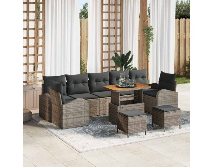 Sonata H Градински Софа Комплект 10 pcs Сив 90 x 55 x 71 cm