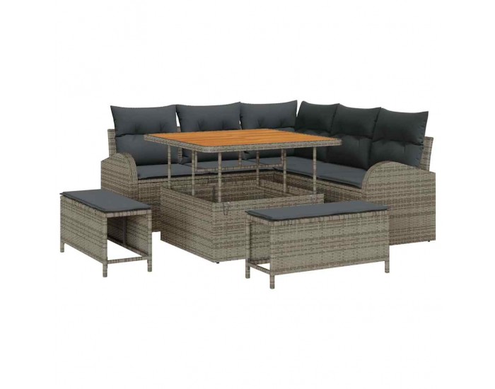 Sonata H Градински Софа Комплект 8 pcs Сив 100 x 100 x 71 cm