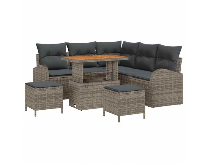 Sonata H Градински Софа Комплект с възглавница 8 pcs Сив 90 x 55 x 71 cm