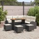 Sonata H Градински Софа Комплект 9 pcs Черен, Крем 110 x 55 x 71 см
