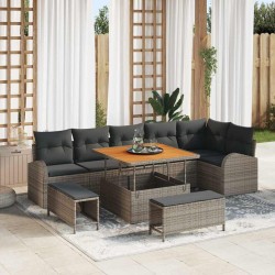 Sonata H Градински Софа Комплект 9 pcs Сив 100 x 100 x 71 cm - Canapele și bănci de grădină