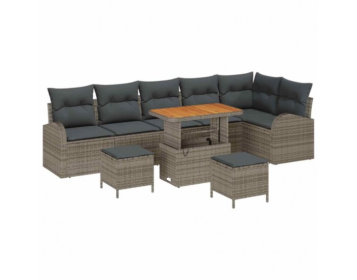 Sonata H Градински Софа Комплект с възглавница 9 pcs Сив 90 x 55 x 71 cm