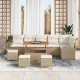 Sonata H Градински Софа Комплект 10 pcs Бежов и кремав 110 x 55 x 71 см