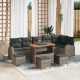 Sonata H Градински Софа Комплект 10 pcs Сив 110 x 55 x 71 см