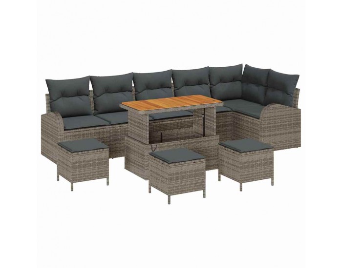 Sonata H Градински Софа Комплект 10 pcs Сив 110 x 55 x 71 см