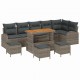 Sonata H Градински Софа Комплект 10 pcs Сив 110 x 55 x 71 см