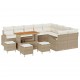Sonata H Градински Софа Комплект 13 pcs Бежов и кремав 110 x 55 x 71 см