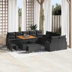 Sonata H Градински Софа Комплект 13 pcs Черно 100 x 100 x 71 cm - Canapele și bănci de grădină