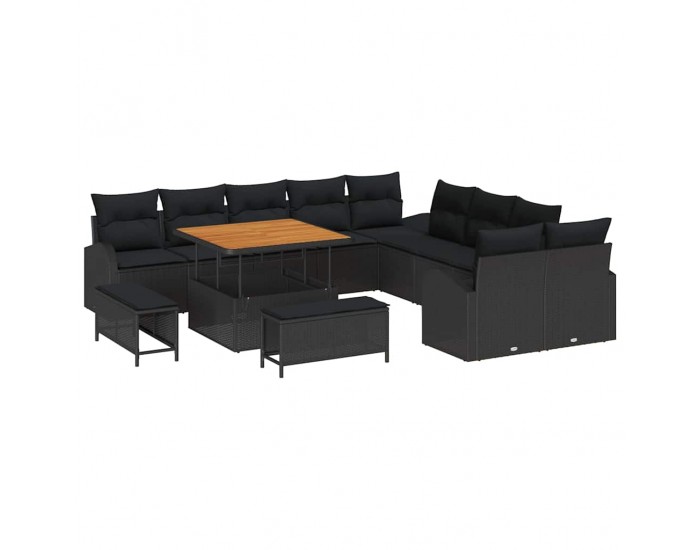 Sonata H Градински Софа Комплект 13 pcs Черно 100 x 100 x 71 cm
