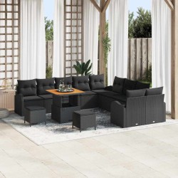 Sonata H Градински Софа Комплект 13 pcs Черно 80 x 80 x 71 cm - Canapele și bănci de grădină