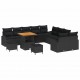 Sonata H Градински Софа Комплект 13 pcs Черно 80 x 80 x 71 cm
