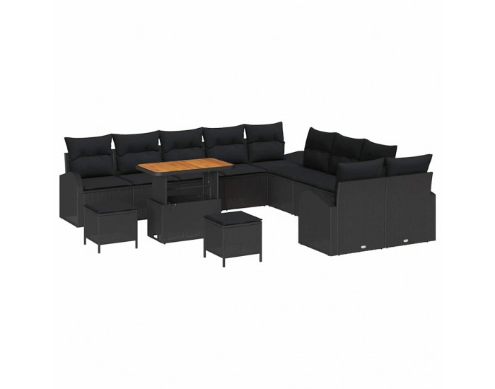 Sonata H Градински Софа Комплект 13 pcs Черно 90 x 55 x 71 cm