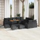 Sonata H Градински Софа Комплект 14 pcs Черно 110 x 55 x 71 см