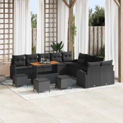 Sonata H Градински Софа Комплект 14 pcs Черно 110 x 55 x 71 см - Canapele și bănci de grădină