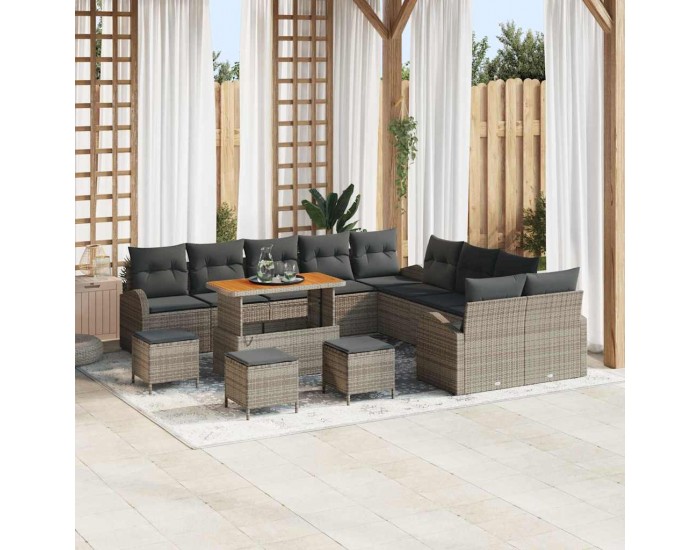 Sonata H Градински Софа Комплект 14 pcs Сив 110 x 55 x 71 см