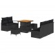 Sonata H Градински Софа Комплект 8 pcs Черно 80 x 80 x 71 cm