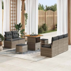 Sonata H Градински Софа Комплект с възглавница 8 pcs Сив 80 x 80 x 71 cm - Canapele și bănci de grădină