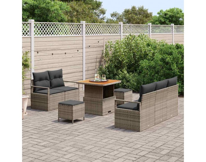 Sonata H Градински Софа Комплект с възглавница 8 pcs Сив 80 x 80 x 71 cm