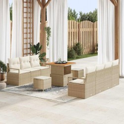 Sonata H Градински Софа Комплект 10 pcs Бежов и кремав 80 x 80 x 71 cm - Canapele și bănci de grădină
