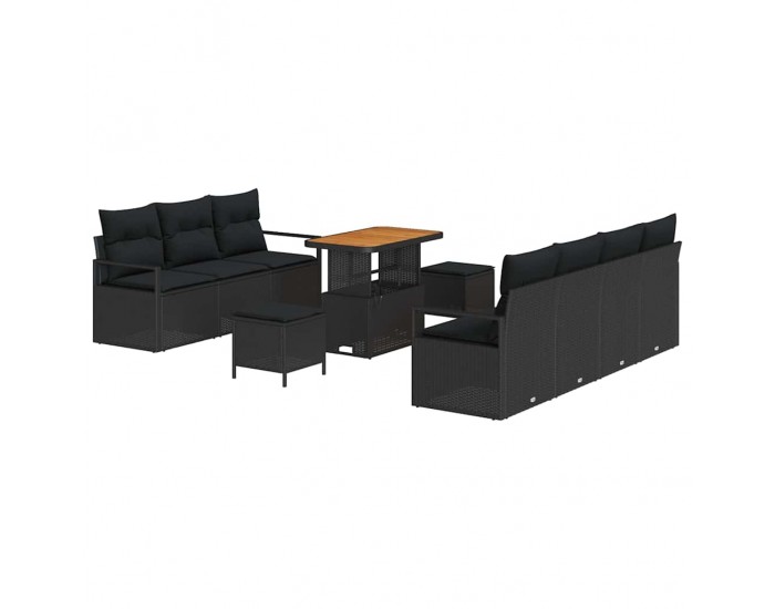 Sonata H Градински Софа Комплект 10 pcs Черно 90 x 55 x 71 cm