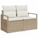 Sonata Set de canapele pentru grădină Bej și crem 90 x 55 x 71 cm