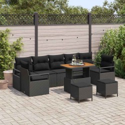 Sonata H Градински Софа Комплект 10 pcs Черно 90 x 55 x 71 cm - Canapele și bănci de grădină