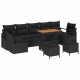 Sonata H Градински Софа Комплект 10 pcs Черно 90 x 55 x 71 cm