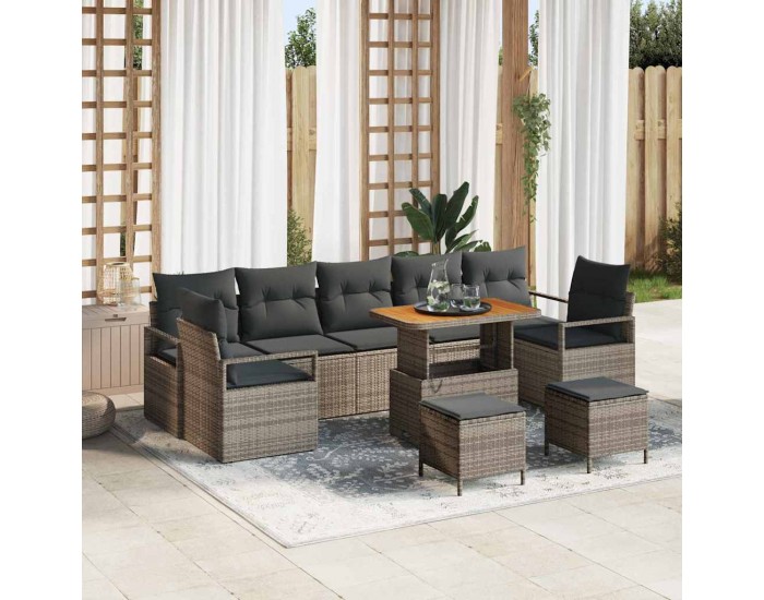 Sonata H Градински Софа Комплект 10 pcs Сив 90 x 55 x 71 cm