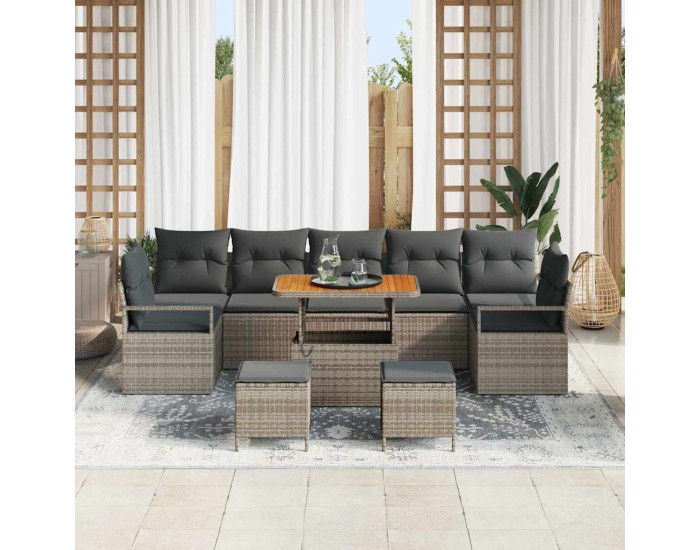 Sonata H Градински Софа Комплект 10 pcs Сив 90 x 55 x 71 cm