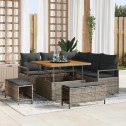 Sonata H Градински Софа Комплект 8 pcs Сив 100 x 100 x 71 cm - Canapele și bănci de grădină