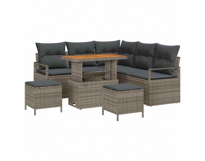 Sonata H Градински Софа Комплект с възглавница 8 pcs Сив 90 x 55 x 71 cm