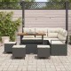 Sonata H Градински Софа Комплект 9 pcs Черен и кремав 110 x 55 x 71 см