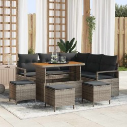 Sonata H Градински Софа Комплект 9 pcs Сив 110 x 55 x 71 см - Canapele și bănci de grădină