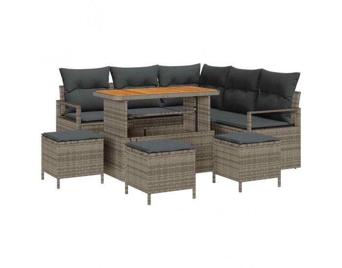 Sonata H Градински Софа Комплект 9 pcs Сив 110 x 55 x 71 см