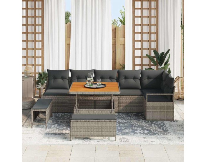 Sonata H Градински Софа Комплект 9 pcs Сив 100 x 100 x 71 cm