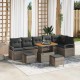 Sonata H Градински Софа Комплект с възглавница 9 pcs Сив 90 x 55 x 71 cm