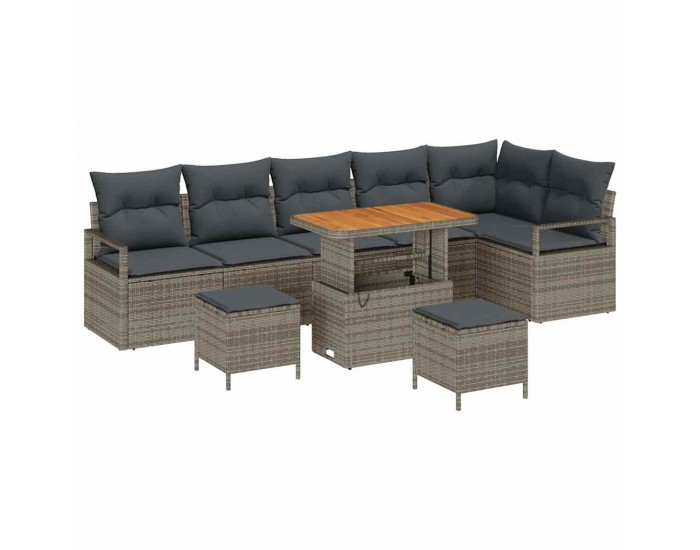 Sonata H Градински Софа Комплект с възглавница 9 pcs Сив 90 x 55 x 71 cm