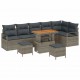 Sonata H Градински Софа Комплект с възглавница 9 pcs Сив 90 x 55 x 71 cm