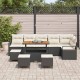 Sonata H Градински Софа Комплект 10 pcs Черен и кремав 110 x 55 x 71 см