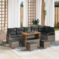 Sonata H Градински Софа Комплект 10 pcs Сив 110 x 55 x 71 см - Canapele și bănci de grădină