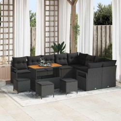 Sonata H Градински Софа Комплект 13 pcs Черно 110 x 55 x 71 см - Canapele și bănci de grădină