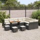 Sonata H Градински Софа Комплект 13 pcs Черен и кремав 110 x 55 x 71 см