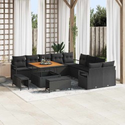 Sonata H Градински Софа Комплект 13 pcs Черно 100 x 100 x 71 cm - Canapele și bănci de grădină