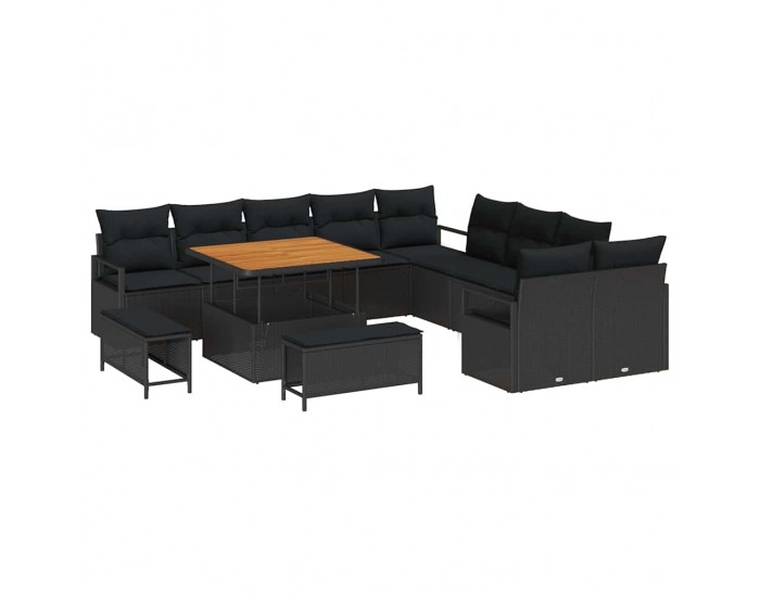 Sonata H Градински Софа Комплект 13 pcs Черно 100 x 100 x 71 cm