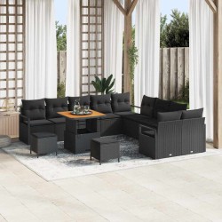 Sonata H Градински Софа Комплект 13 pcs Черно 80 x 80 x 71 cm - Canapele și bănci de grădină